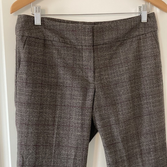 Ann Taylor Factory petite 6 signature pants plaid brown - Picture 2 of 12
